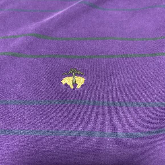Brooks Brothers Shirt Mens XXL Purple Performance Polo Striped Preppy Old Money - Picture 3 of 10